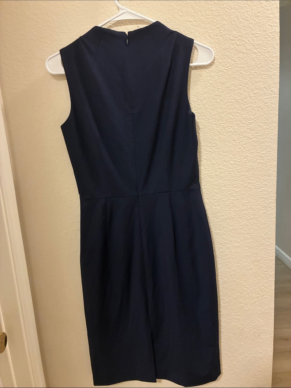 ANTONIO MELANI Navy Sleeveless Sheath Midi Dress - Picture 3 of 8